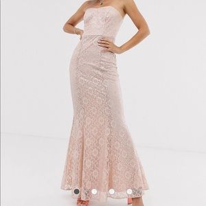 ASOS NWT Pink Lace Prom Dress